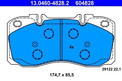 Set placute frana ATE 13.0460-4828.2