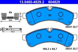 SET PLACUTE FRANA ATE 13.0460-4829.2 - Compatibil cu IVECO
