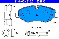 Set placute frana ATE 13.0460-4830.2