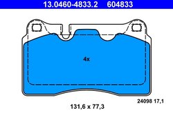 Set placute frana ATE 13.0460-4833.2