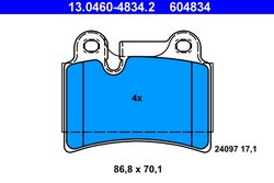Set placute frana ATE 13.0460-4834.2