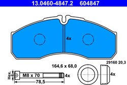 Set placute frana ATE 13.0460-4847.2