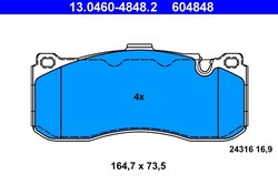 Set placute frana ATE 13.0460-4848.2