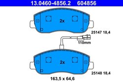 Set placute frana ATE 13.0460-4856.2