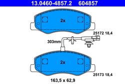 Set placute frana ATE 13.0460-4857.2