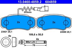 Set placute frana ATE 13.0460-4859.2