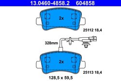 Set placute frana ATE 13.0460-4858.2