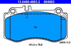 Set placute frana ATE 13.0460-4863.2