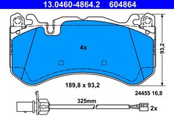 Set placute frana ATE 13.0460-4864.2