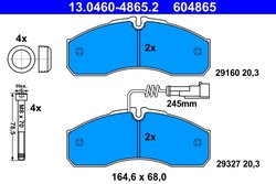 Set placute frana ATE 13.0460-4865.2
