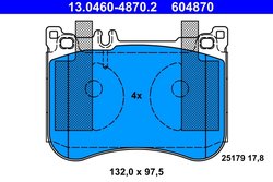 SET PLACUTE FRANA ATE 13.0460-4870.2 - Compatibil cu MERCEDES-BENZ