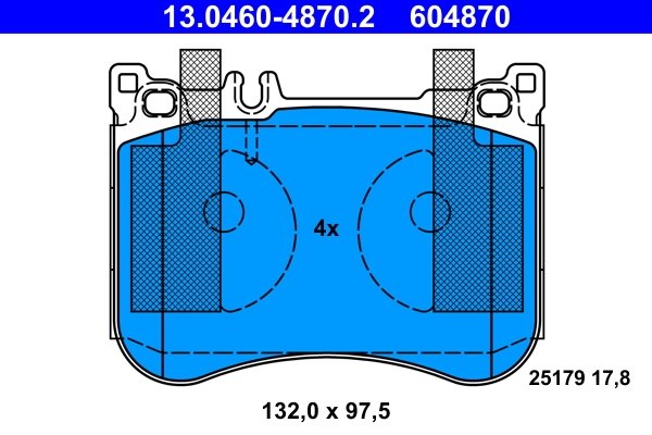 Set placute frana ATE 13.0460-4870.2
