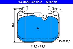 SET PLACUTE FRANA ATE 13.0460-4875.2 - Compatibil cu BMW