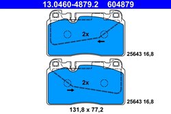 SET PLACUTE FRANA ATE 13.0460-4879.2 - Compatibil cu AUDI, PORSCHE