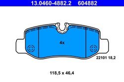 Set placute frana ATE 13.0460-4882.2