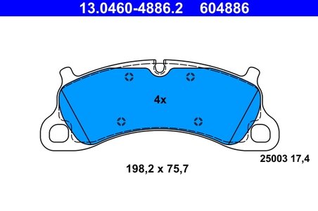 Set placute frana ATE 13.0460-4886.2