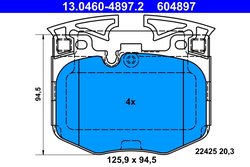 Set placute frana ATE 13.0460-4897.2