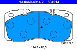 SET PLACUTE FRANA ATE 13.0460-4914.2 - Piesa auto compatibila cu mai multe marci