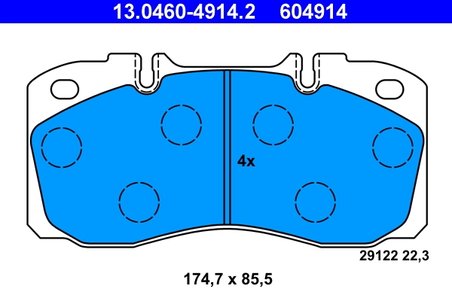 Set placute frana ATE 13.0460-4914.2
