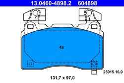 Set placute frana ATE 13.0460-4898.2