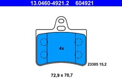 SET PLACUTE FRANA ATE 13.0460-4921.2 - Compatibil cu CITROEN