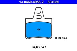 Set placute frana ATE 13.0460-4956.2