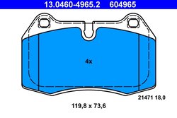 Set placute frana ATE 13.0460-4965.2