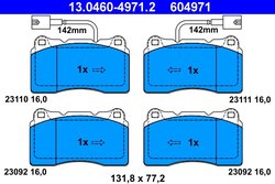 Set placute frana ATE 13.0460-4971.2