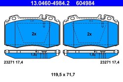 Set placute frana ATE 13.0460-4984.2