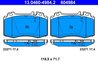 SET PLACUTE FRANA ATE 13.0460-4984.2 - Compatibil cu MERCEDES-BENZ