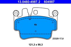 SET PLACUTE FRANA ATE 13.0460-4987.2 - Compatibil cu PORSCHE