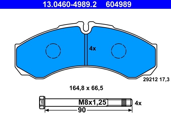 Set placute frana ATE 13.0460-4989.2