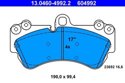 Set placute frana ATE 13.0460-4992.2