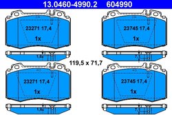 Set placute frana ATE 13.0460-4990.2