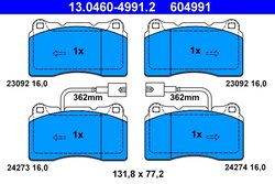 Set placute frana ATE 13.0460-4991.2