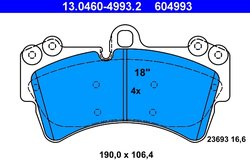 Set placute frana ATE 13.0460-4993.2