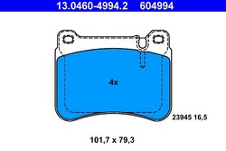 SET PLACUTE FRANA ATE 13.0460-4994.2 - Compatibil cu MERCEDES-BENZ