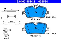 Set placute frana ATE 13.0460-5524.2