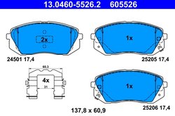 Set placute frana ATE 13.0460-5526.2