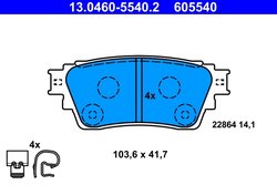 Set placute frana ATE 13.0460-5540.2