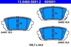Set placute frana ATE 13.0460-5601.2