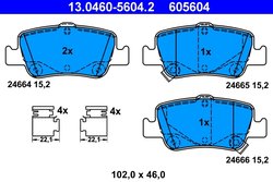 Set placute frana ATE 13.0460-5604.2