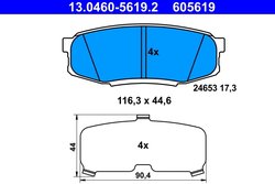 Set placute frana ATE 13.0460-5619.2