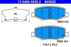 SET PLACUTE FRANA ATE 13.0460-5629.2 - Compatibil cu JEEP