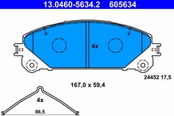 Set placute frana ATE 13.0460-5634.2