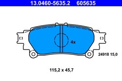 Set placute frana ATE 13.0460-5635.2