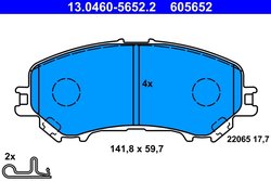 Set placute frana ATE 13.0460-5652.2