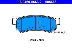 SET PLACUTE FRANA ATE 13.0460-5663.2 - Compatibil cu CHEVROLET, DAEWOO