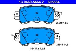 Set placute frana ATE 13.0460-5664.2