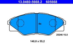 Set placute frana ATE 13.0460-5668.2